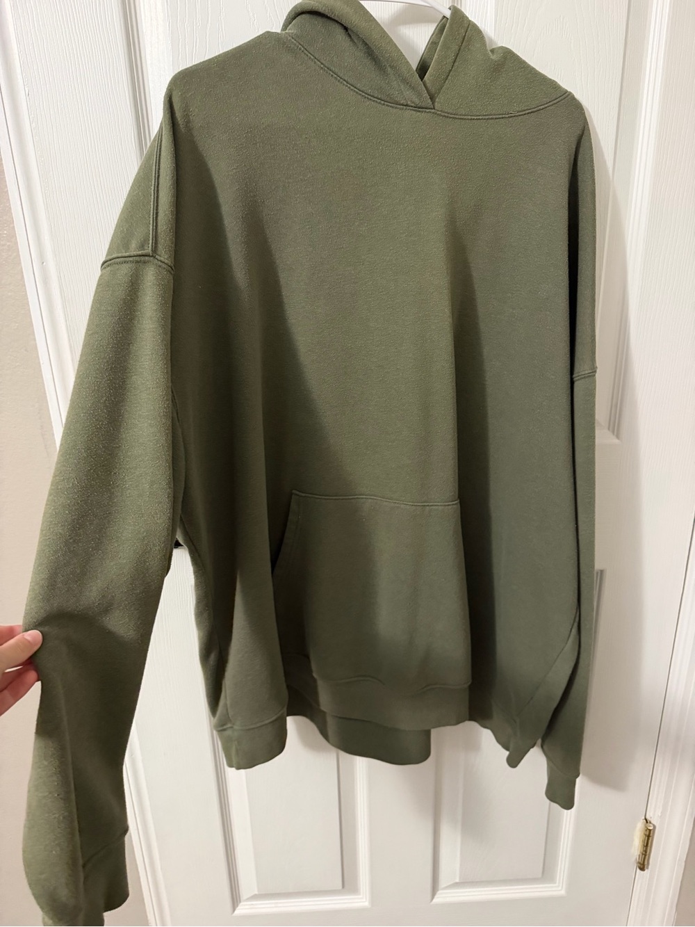 No Boundaries Olive Green Crewneck Hoodie